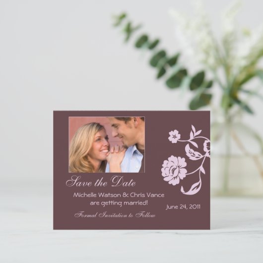 De datumkaarten opslaan aankondigingskaart (Staand voorkant)