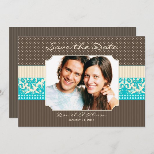 De datumkaarten opslaan save the date (Voorkant / Achterkant)