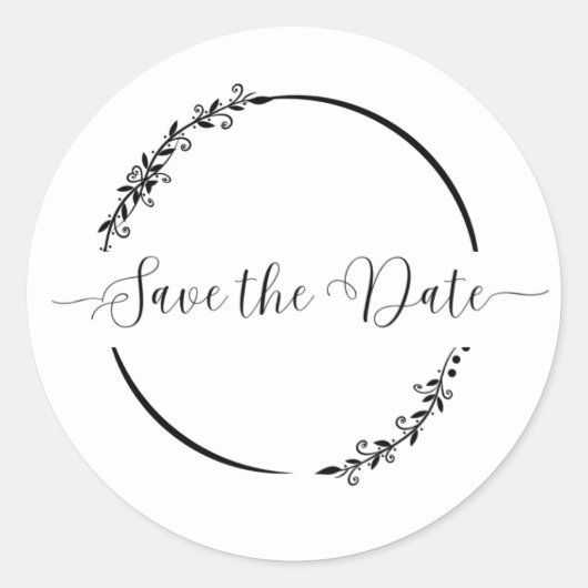 De datumkiezers opslaan ronde sticker (Voorkant)