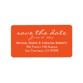 De datumlabels opslaan - Sinaasappel Etiket (Voorkant)