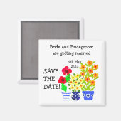  De datummagneet opslaan, bloempotten Magneet (Voorkant / Achterkant)