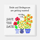  De datummagneet opslaan, bloempotten Magneet (Voorkant)