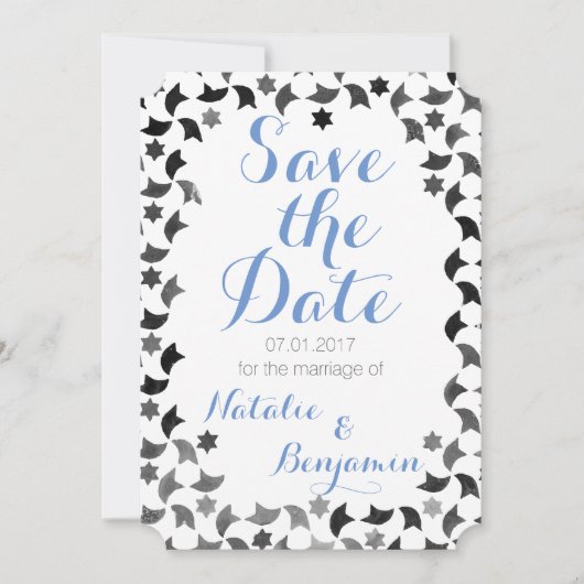 De datummailer opslaan | Adressen op rug Save The Date (Voorkant)