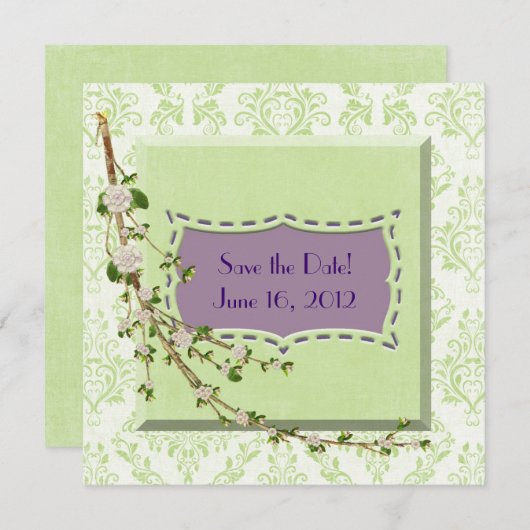 De datummelding opslaan save the date (Voorkant / Achterkant)