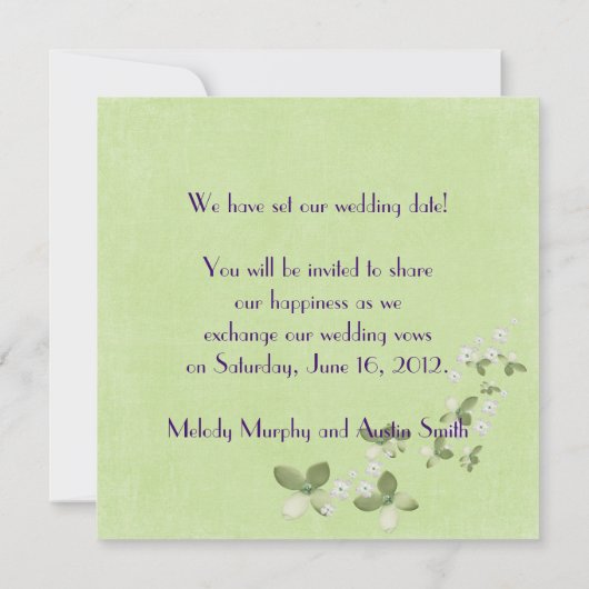 De datummelding opslaan save the date (Achterkant)