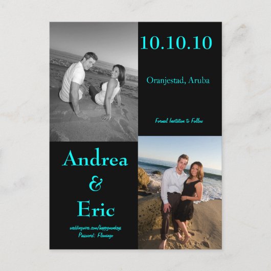 De datums opslaan aankondigingskaart (Voorkant)