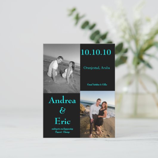 De datums opslaan aankondigingskaart (Staand voorkant)