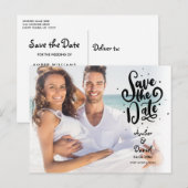 De datumscriptfoto opslaan briefkaart (Voorkant / Achterkant)