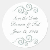 De datumticker opslaan ronde sticker (Voorkant)