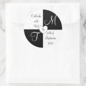 De datumticker opslaan ronde sticker (Tas)