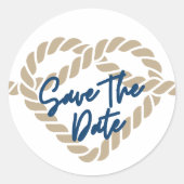 De datumticker opslaan ronde sticker (Voorkant)