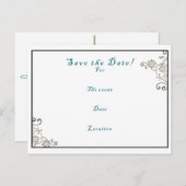 De datumvulling opslaan in lege briefkaart-stijl aankondigingskaart (Voorkant / Achterkant)