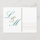 De datumvulling opslaan in lege briefkaart-stijl aankondigingskaart (Achterkant)