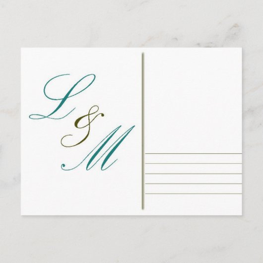 De datumvulling opslaan in lege briefkaart-stijl aankondigingskaart (Achterkant)