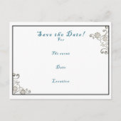 De datumvulling opslaan in lege briefkaart-stijl aankondigingskaart (Voorkant)