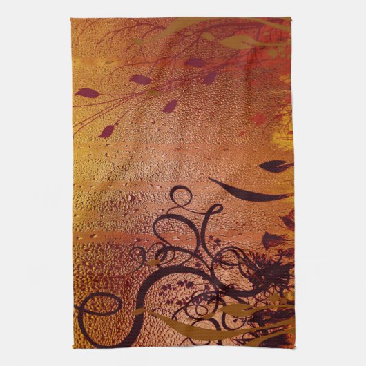 De Dauw van het koper Theedoek (Verticaal)