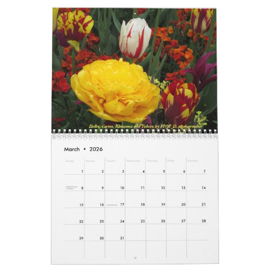 De Dave's Garden Photo Contest kalender 2024 (Mar 2026)