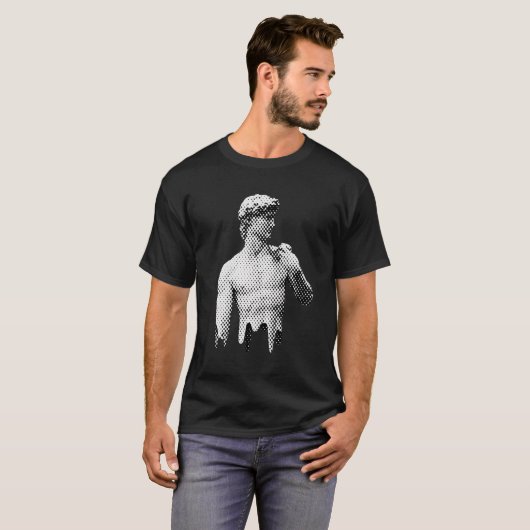 De David Marble Statue Michelangelo Renaissance Me T-shirt (Voorkant volledig)