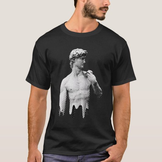 De David marmeren beeld Michelangelo Renaissance M T-shirt (Voorkant)