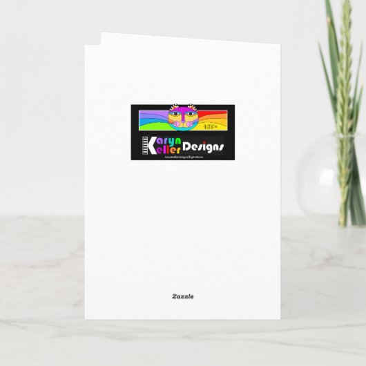 De Davidsster met het Hart wenskaart Kaart (Achterkant)