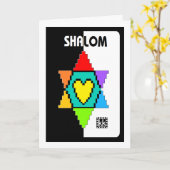 De Davidsster met het Hart wenskaart Kaart (Gele Bloem)