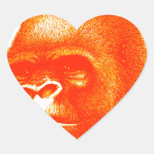 DE DAWN GORILLA HART STICKER (Voorkant)