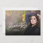 De de aankondigingsuitnodiging van het afstuderen  aankondiging (Voorkant)