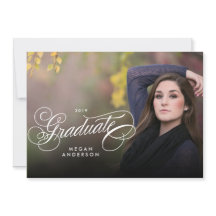 De de aankondigingsuitnodiging van het afstuderen 