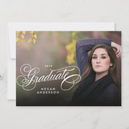 De de aankondigingsuitnodiging van het afstuderen  aankondiging