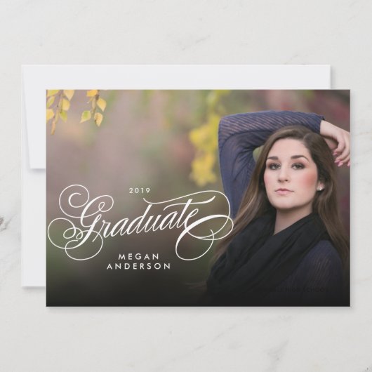 De de aankondigingsuitnodiging van het afstuderen aankondiging (Voorkant)