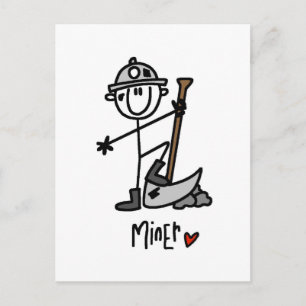 De de basis T-shirts en Giften van de Mijnwerker Briefkaart