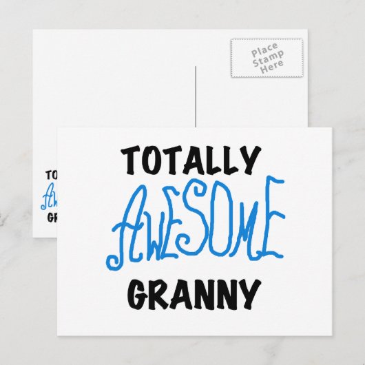 De de Blauwe T-shirts en Giften van de totaal Briefkaart (Voorkant / Achterkant)