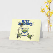 De de blauwe T-shirts en giften van het Hockey van Kaart (Gele Bloem)