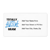 De de Blauwe T-shirts en Giften van het totaal Etiket (Voorkant)