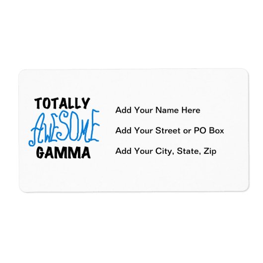 De de Blauwe T-shirts en Giften van totaal Etiket (Voorkant)