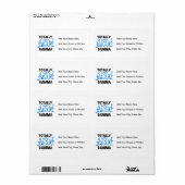 De de Blauwe T-shirts en Giften van totaal Etiket (Full Sheet)