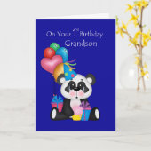 De de de 1st Verjaardag, Panda en Ballons van de Kaart (Gele Bloem)