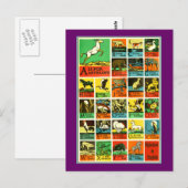 De de dierlijke leraren en leerlingen van de briefkaart (Voorkant / Achterkant)