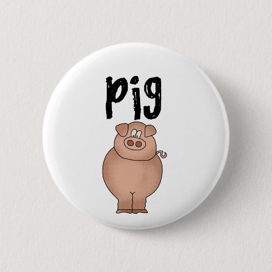 De de Dierlijke T-shirts en Giften van de Ronde Button 5,7 Cm (Voorkant)