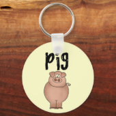 De de Dierlijke T-shirts en Giften van de varkensf Sleutelhanger (Voorkant)