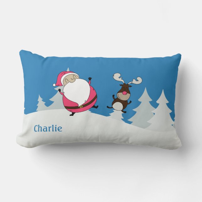 De de douanenaam van de Kute Santa & van de rendie Kussen (Voorkant)