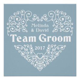 De de douanenamen van de Groom van het team & het  Perfect Poster