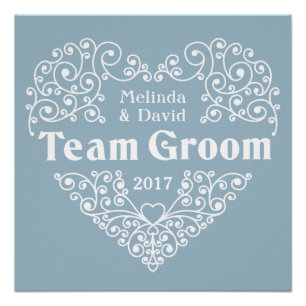 De de douanenamen van de Groom van het team & het Perfect Poster