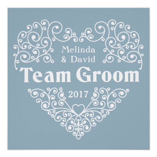 De de douanenamen van de Groom van het team & het  Perfect Poster (Voorkant)