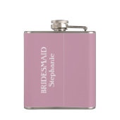 De de douanetekstfles van de Bride van het team Heupfles (Achterkant)