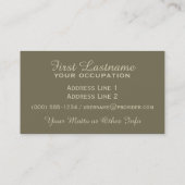 De de douanevisitekaartjes van de Kus/van IL Bacio Visitekaartje (Achterkant)