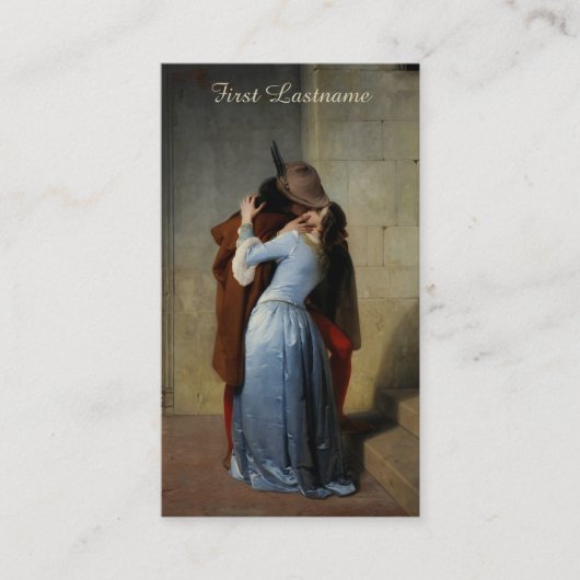 De de douanevisitekaartjes van de Kus/van IL Bacio Visitekaartje (Voorkant)