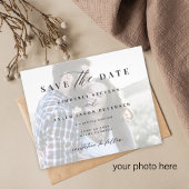 De de fotoelegante manuscriptbruiloft van de begro flyer