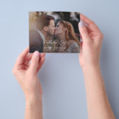 De de fotoelegante manuscriptbruiloft van de begro flyer (Hand)