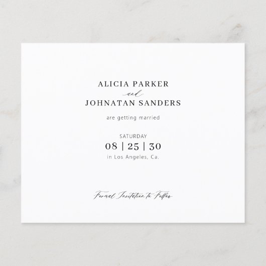 De de fotoelegante manuscriptbruiloft van de begro flyer (Achterkant)